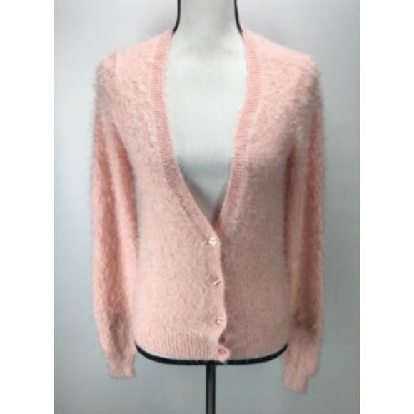 fuzzy cardigan sweater